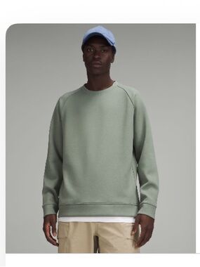 lululemon athletica men’s smooth spacer classic fit crew - grey